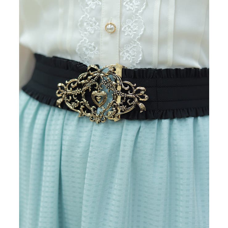 Ａゴールド | ハートチャームフリルベルト | axes femme