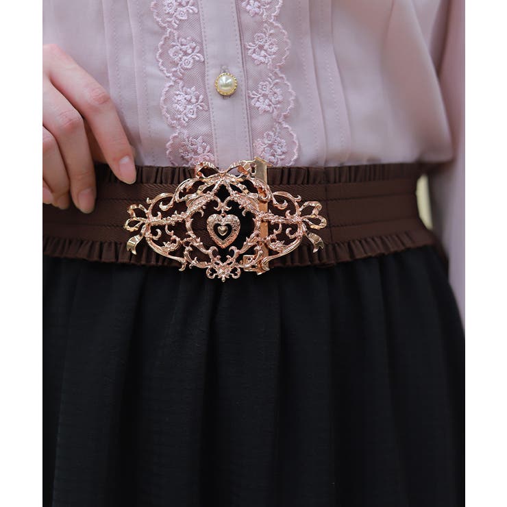 ピンク | ハートチャームフリルベルト | axes femme