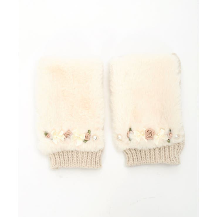 巻きバラ×リボンファー手袋 | axes femme | 詳細画像13 