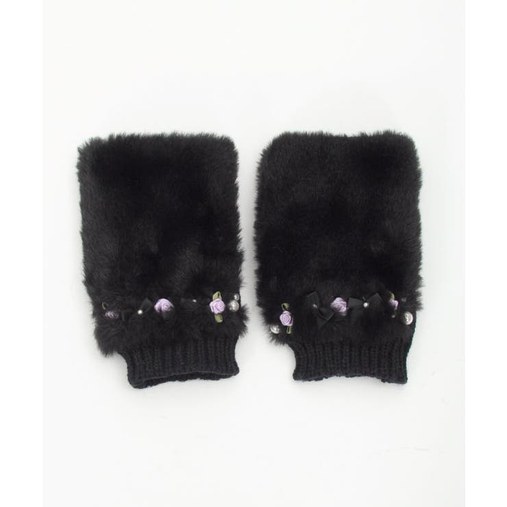 巻きバラ×リボンファー手袋 | axes femme | 詳細画像20 