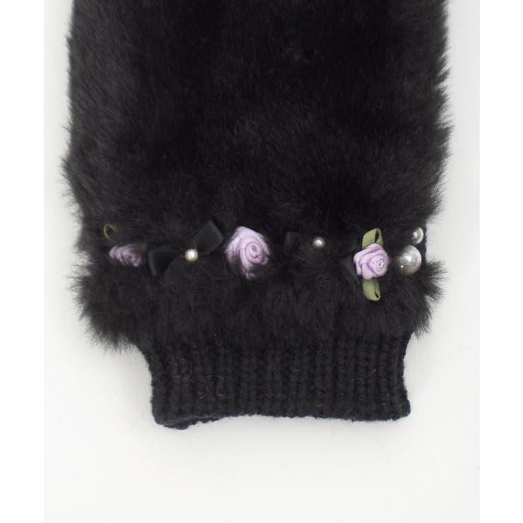 巻きバラ×リボンファー手袋 | axes femme | 詳細画像23 