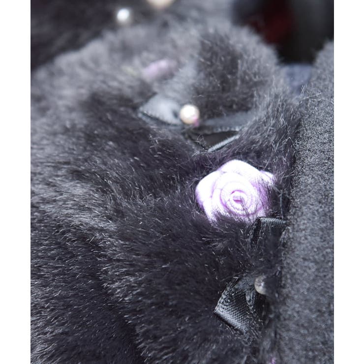 巻きバラ×リボンファー手袋 | axes femme | 詳細画像4 