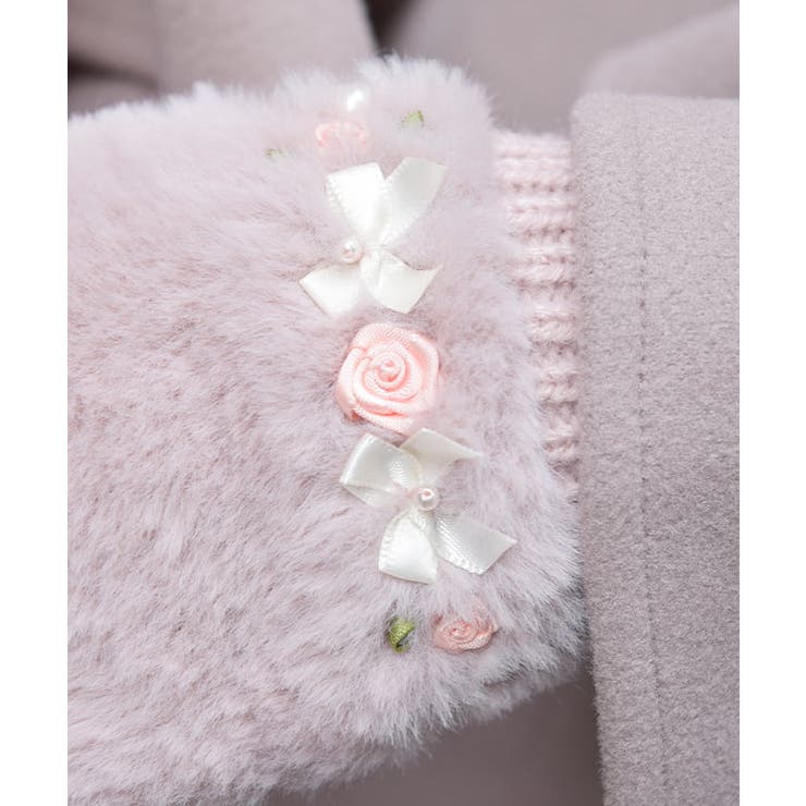 巻きバラ×リボンファー手袋 | axes femme | 詳細画像5 