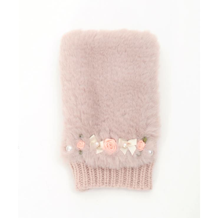 巻きバラ×リボンファー手袋 | axes femme | 詳細画像8 