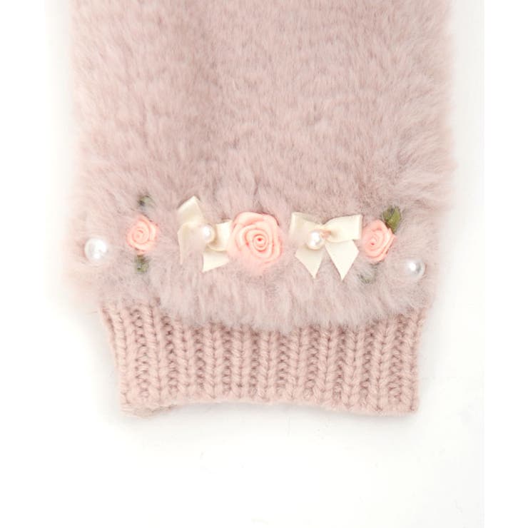 巻きバラ×リボンファー手袋 | axes femme | 詳細画像9 