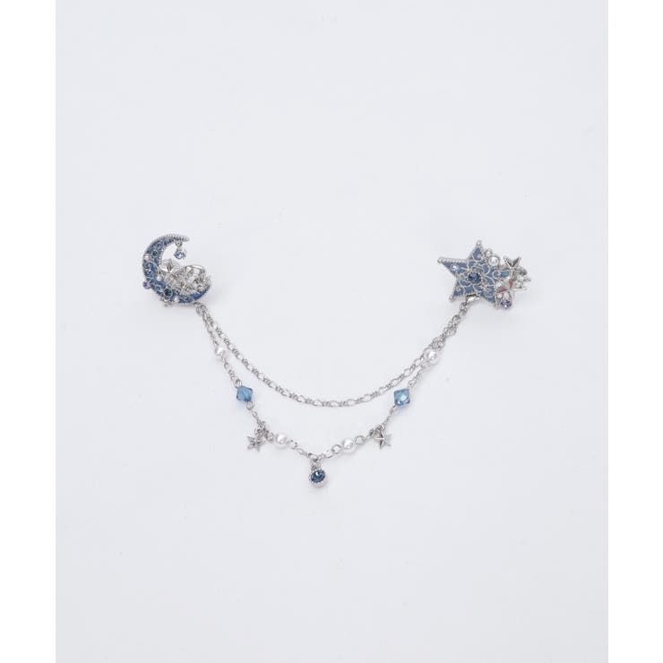 シルバー | 月×星装飾ストールクリップ | axes femme