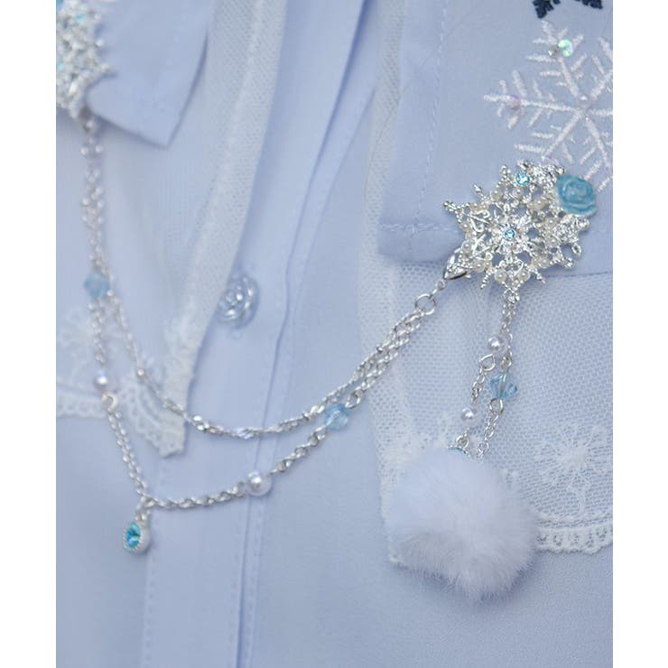 雪薔薇モチーフ襟クリップ | axes femme | 詳細画像4 