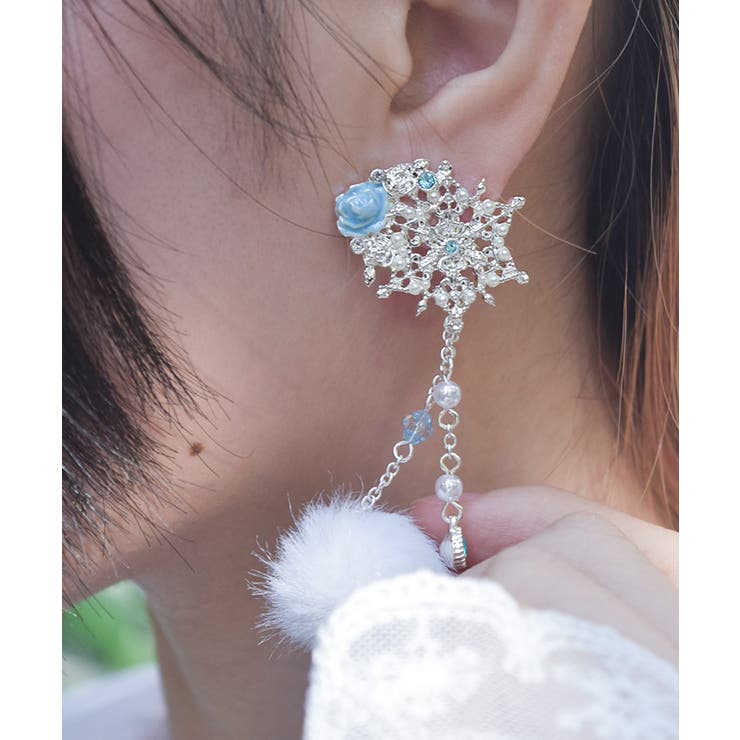 雪薔薇モチーフ襟クリップ | axes femme | 詳細画像6 