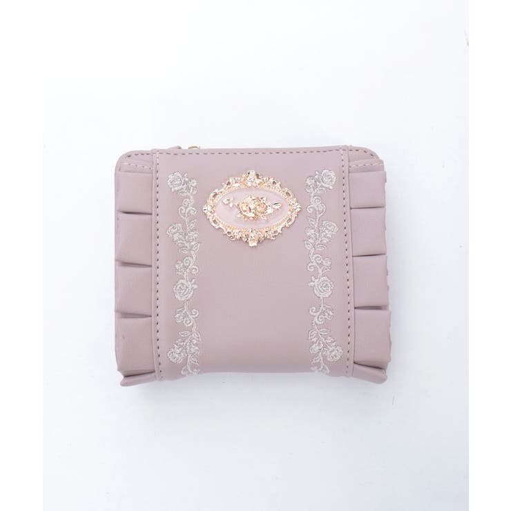 ローズ刺繍フリルミニ財布 | axes femme | 詳細画像18 