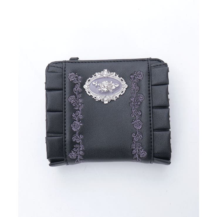 ローズ刺繍フリルミニ財布 | axes femme | 詳細画像5 