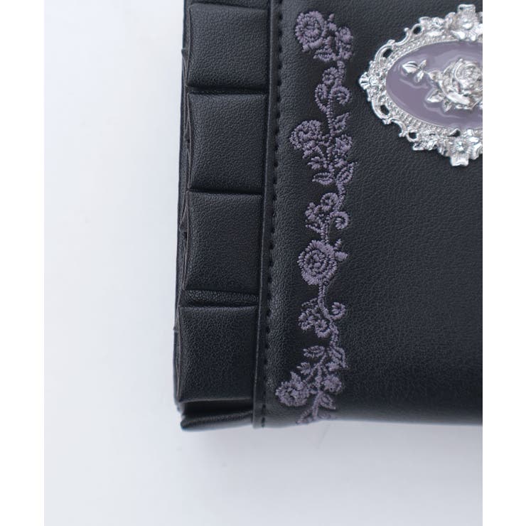 ローズ刺繍フリルミニ財布 | axes femme | 詳細画像8 