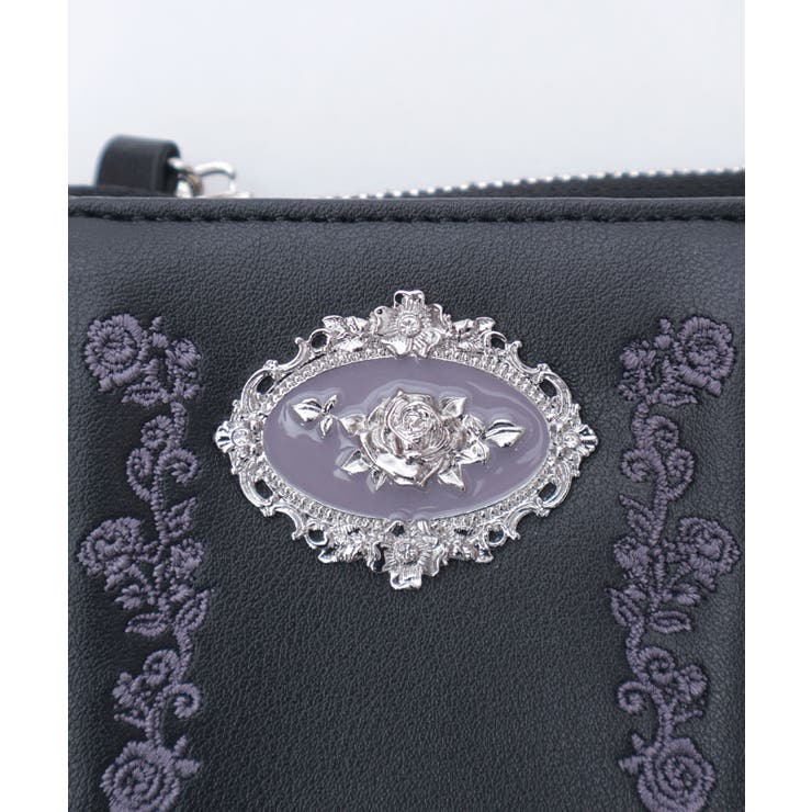 ローズ刺繍フリルミニ財布 | axes femme | 詳細画像9 