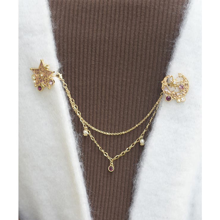 ゴールド | 月×星モチーフマルチクリップ | axes femme