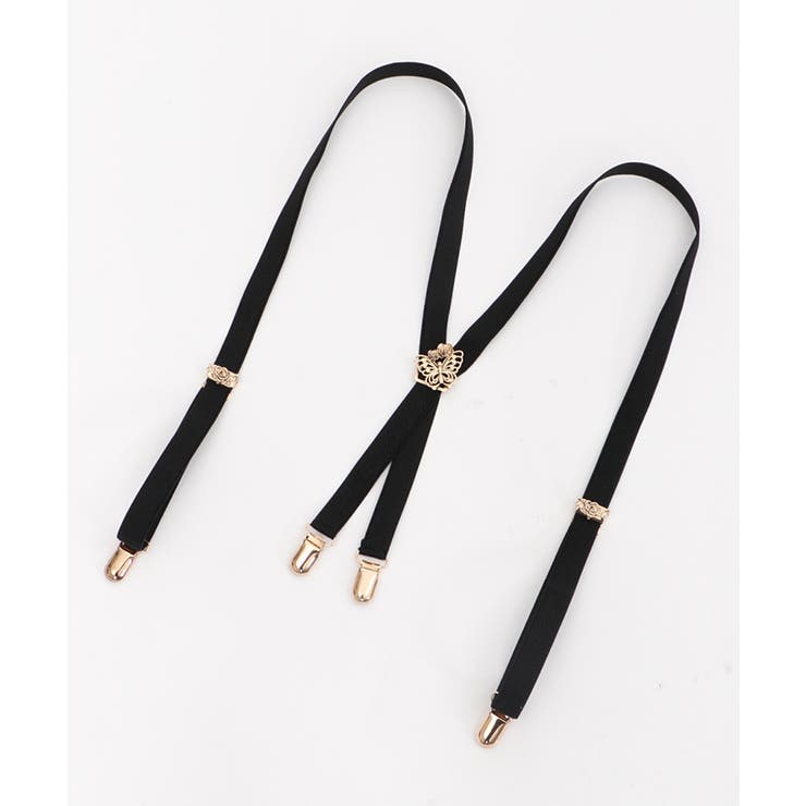 蝶金具クロスサスペンダー[品番：IGAW0001336]｜axes femme