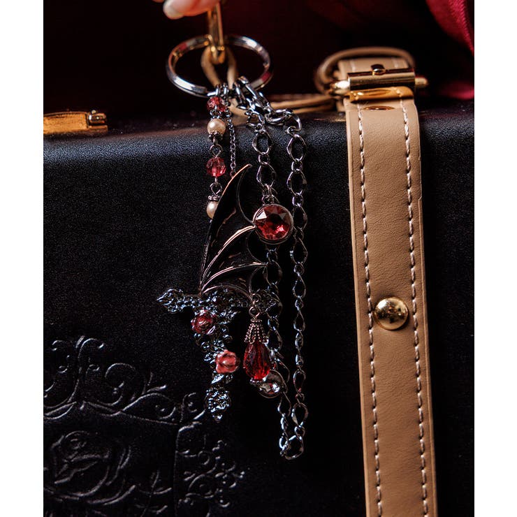 黒 | 繊翳の薔薇十字バッグチャーム | axes femme