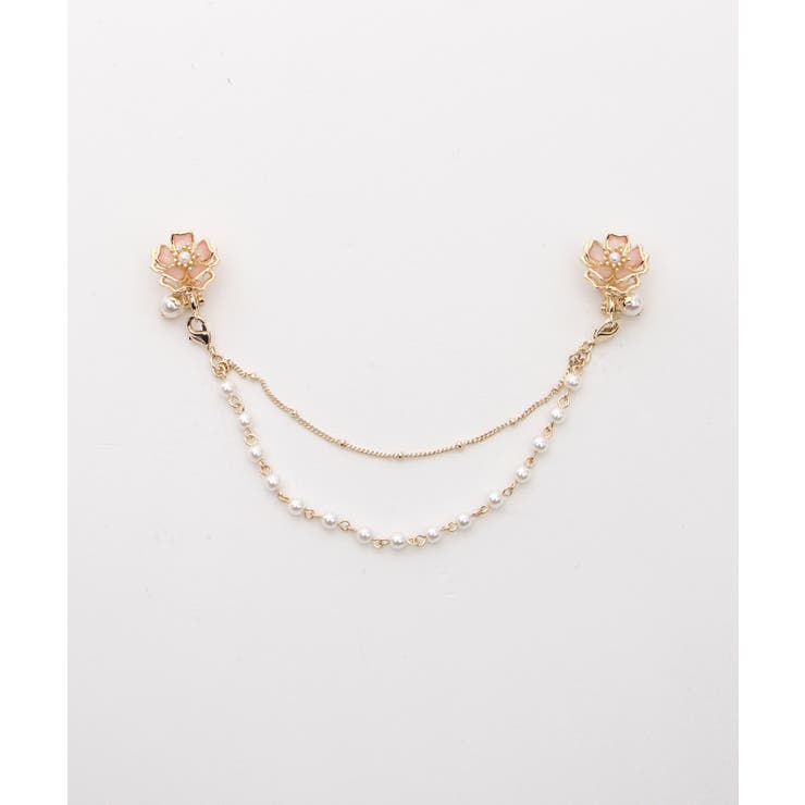 大人女性の 桜モチーフステンド襟クリップ[品番：IGAW0003327]｜axes femme アクセサリー