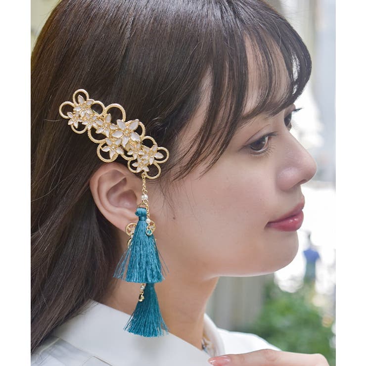 ジャスミンヘアクリップ[品番：IGAW0005335]｜axes femme（アクシーズ