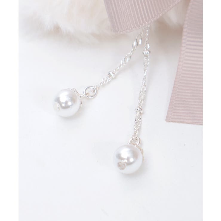 リボン×ファーヘアクリップ | axes femme | 詳細画像12 
