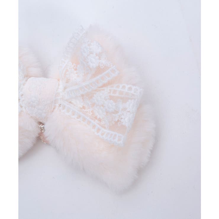 レース×ファーリボンクリップ | axes femme | 詳細画像7 