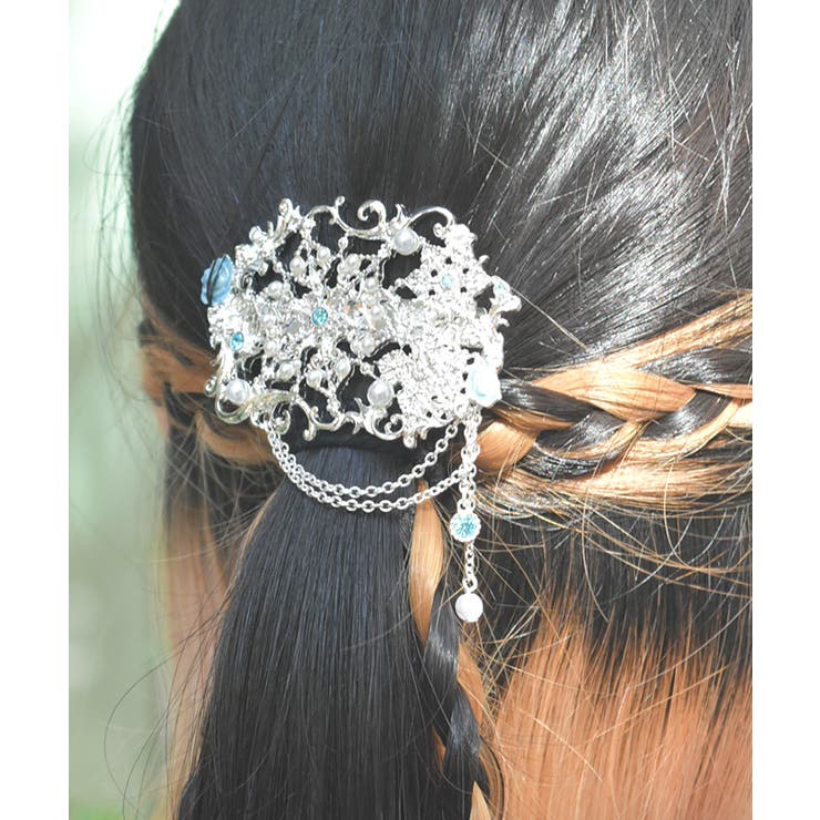 シルバー | 雪薔薇モチーフヘアクリップ | axes femme