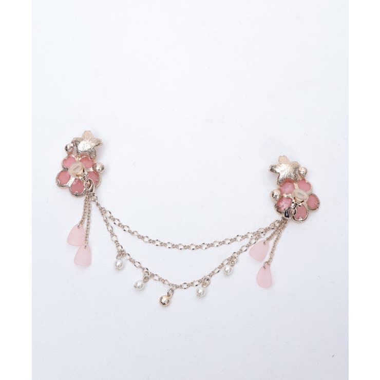 桜モチーフ襟クリップ＆イヤリング | axes femme | 詳細画像4 