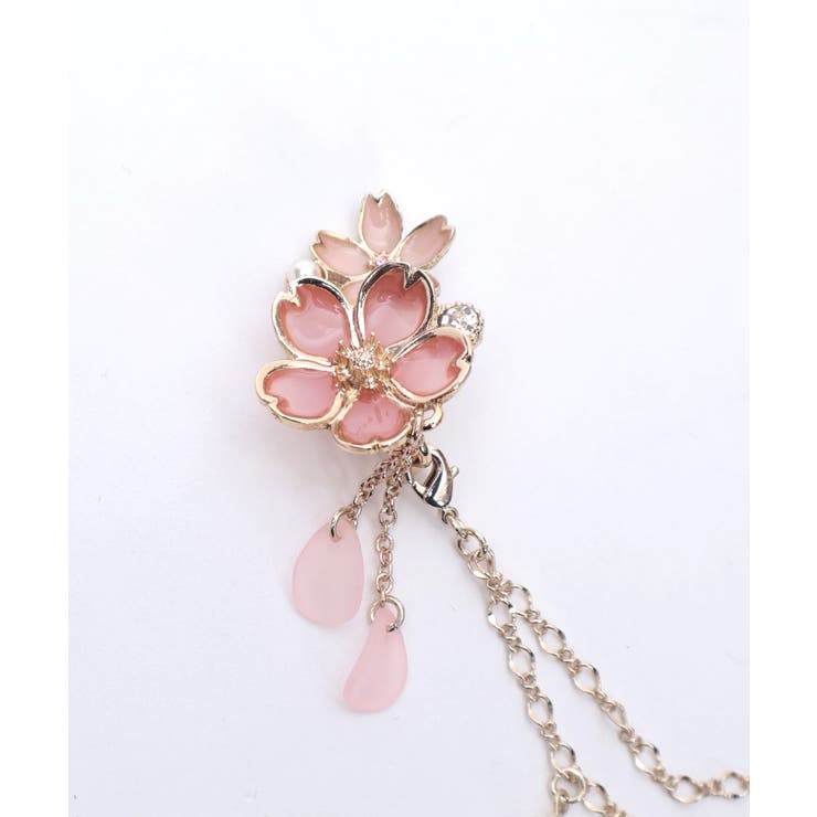 桜モチーフ襟クリップ＆イヤリング | axes femme | 詳細画像5 