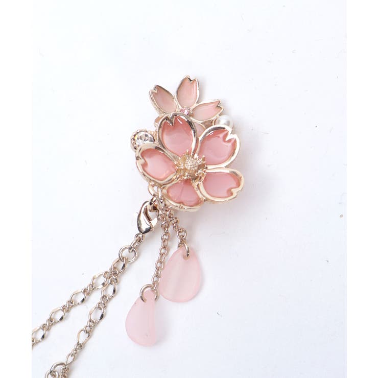 桜モチーフ襟クリップ＆イヤリング | axes femme | 詳細画像6 