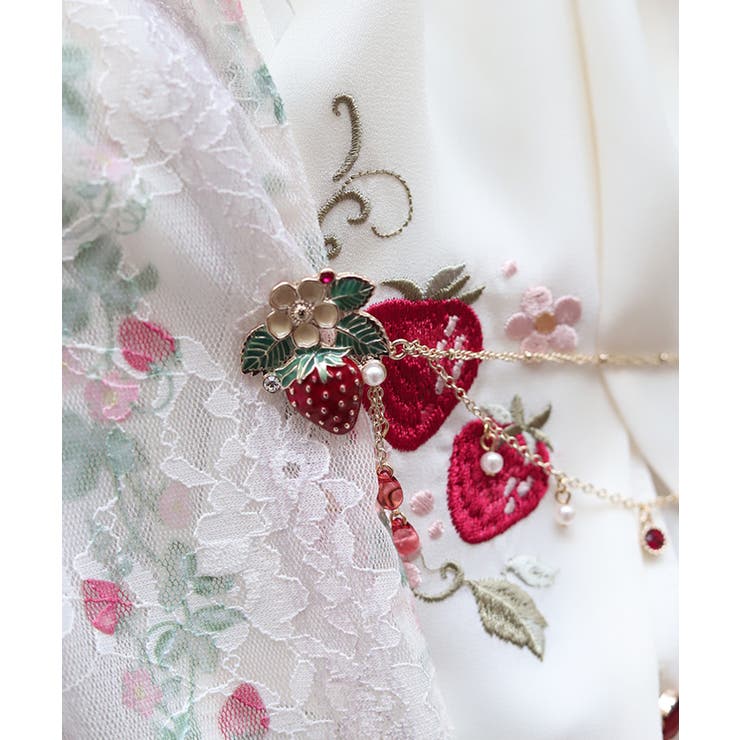 苺モチーフ襟クリップ＆イヤリング | axes femme | 詳細画像2 