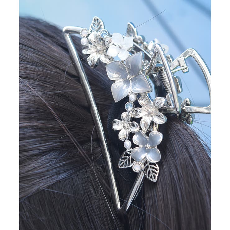 シルバー | 紫陽花バンスクリップ | axes femme