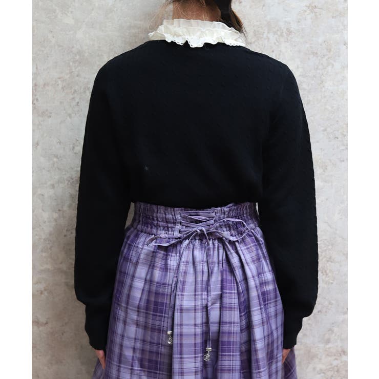 ブロッキングニットプルオーバー | axes femme | 詳細画像3 