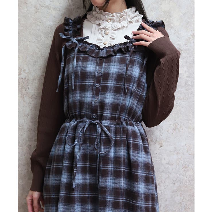 Ｄブラウン | ブロッキングニットプルオーバー | axes femme