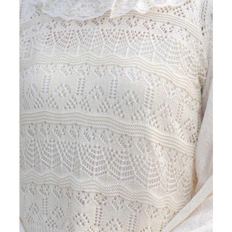 レース編みニット | axes femme | 詳細画像15 