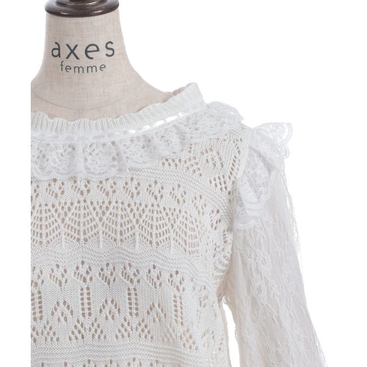 レース編みニット | axes femme | 詳細画像26 