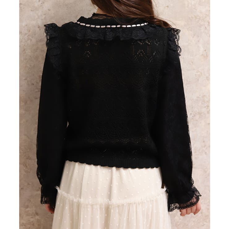 レース編みニット | axes femme | 詳細画像3 