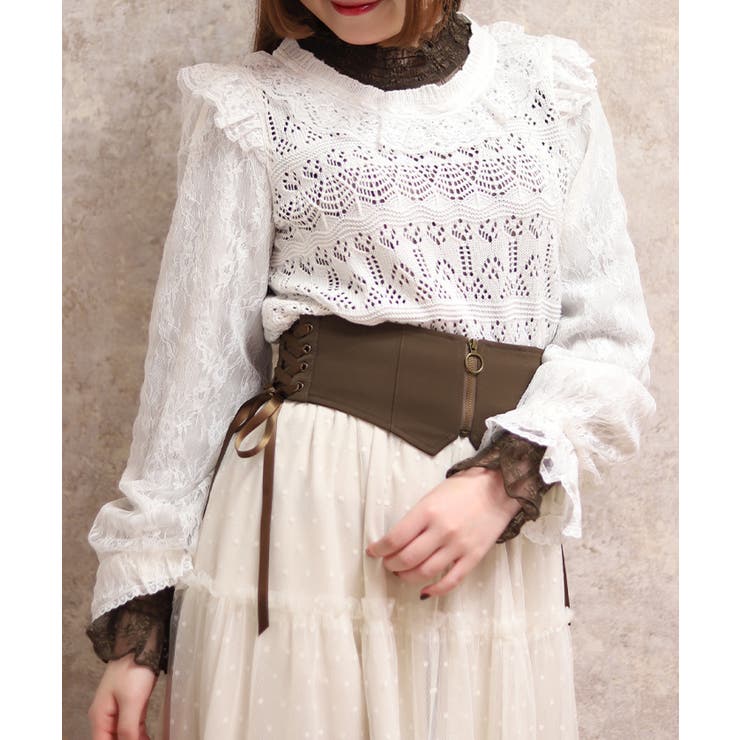 レース編みニット | axes femme | 詳細画像4 