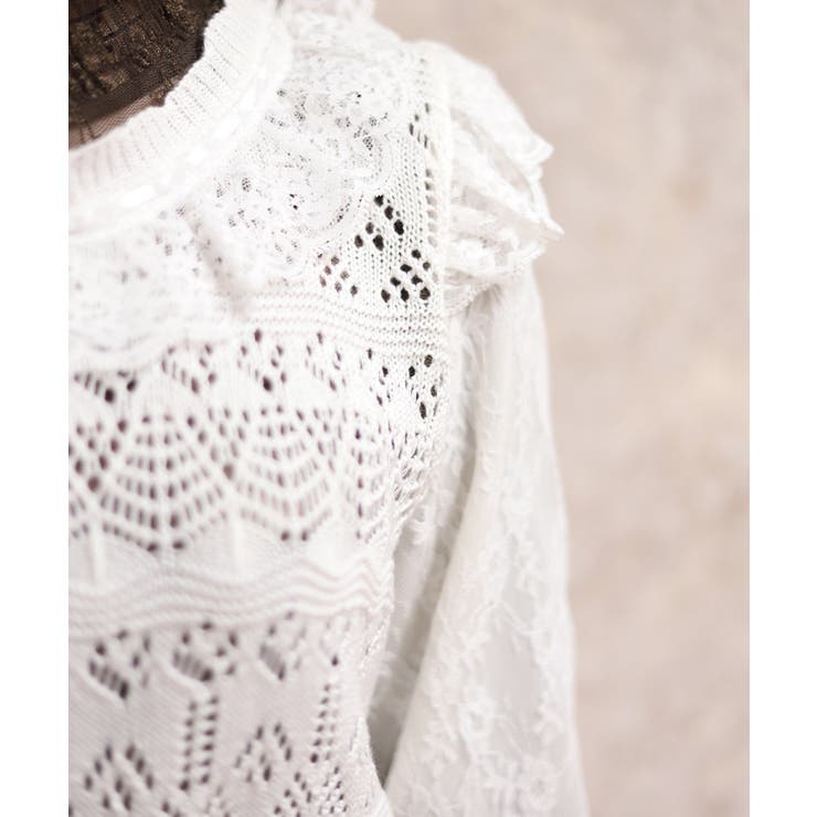 レース編みニット | axes femme | 詳細画像5 