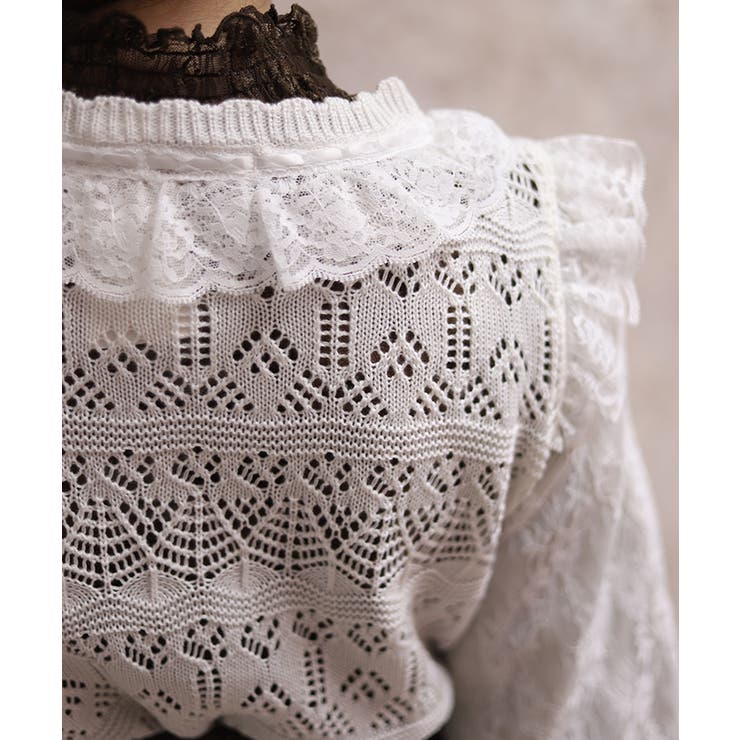 レース編みニット | axes femme | 詳細画像7 