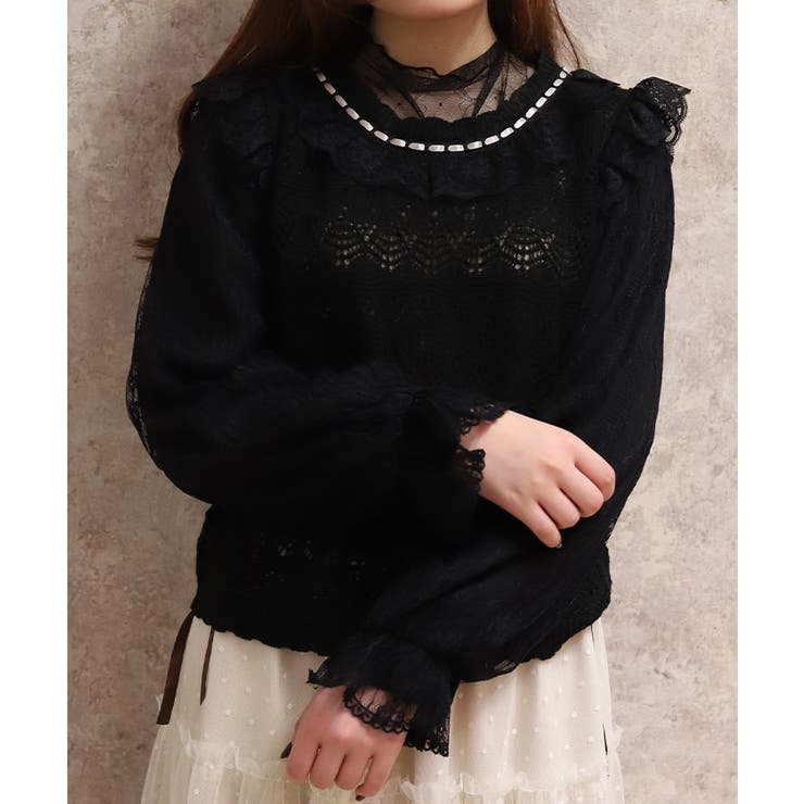 黒 | レース編みニット | axes femme