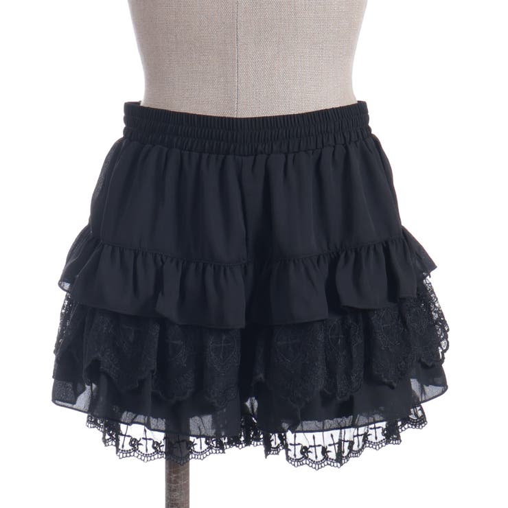 黒 | ゴシックフリルミニペチパン | axes femme