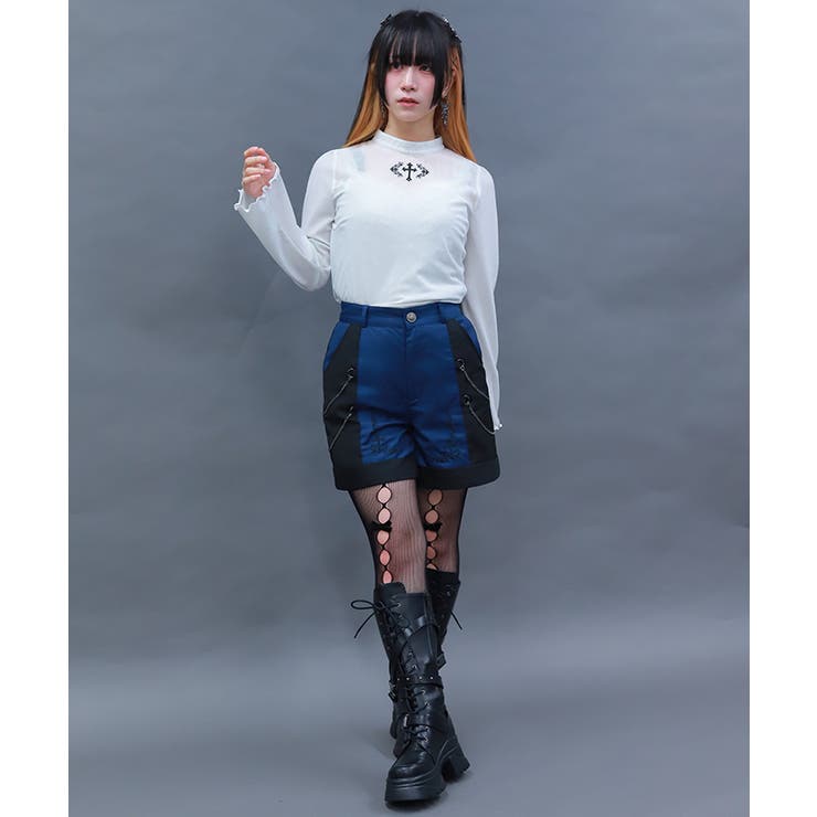 刺繍バイカラーショートパンツ | axes femme | 詳細画像10 