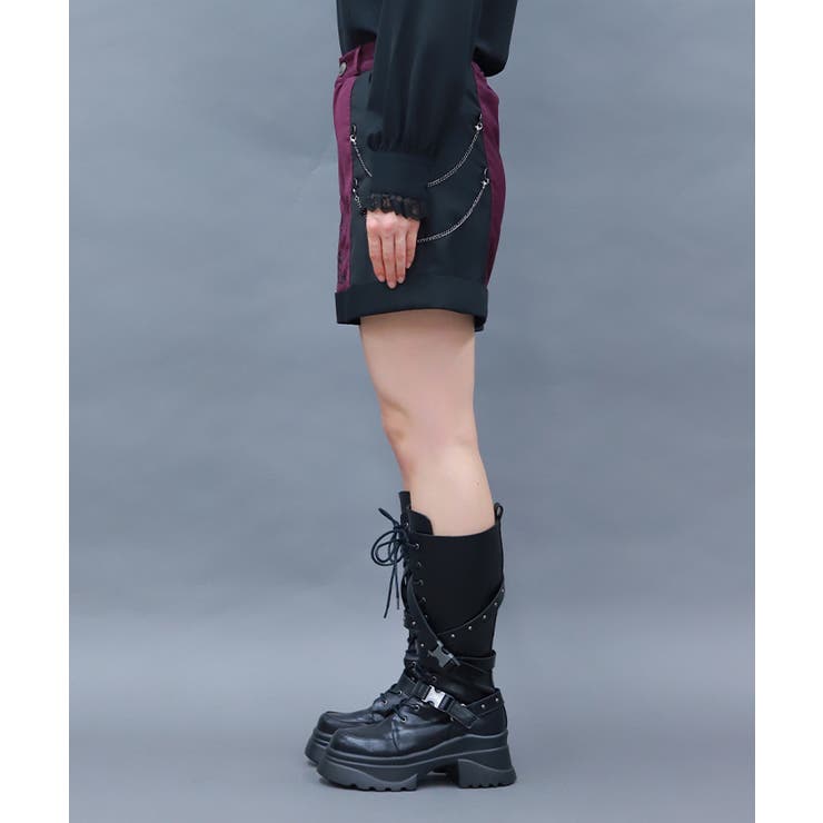 刺繍バイカラーショートパンツ | axes femme | 詳細画像2 