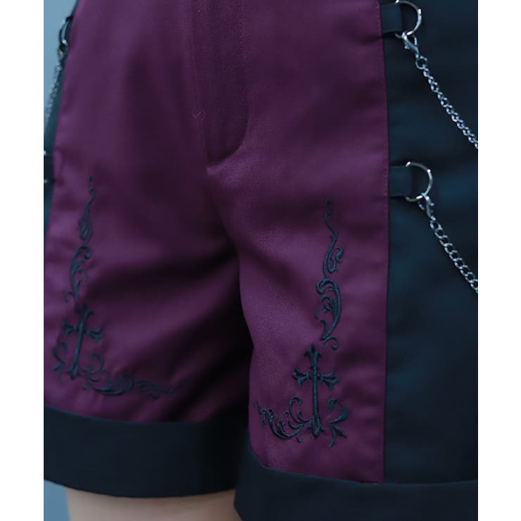 刺繍バイカラーショートパンツ | axes femme | 詳細画像4 