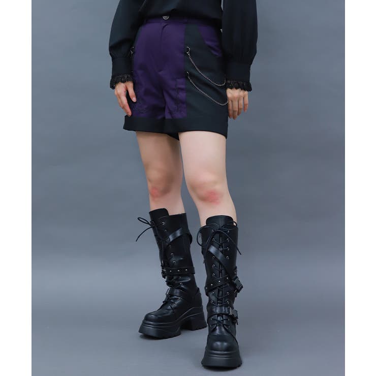 刺繍バイカラーショートパンツ | axes femme | 詳細画像6 