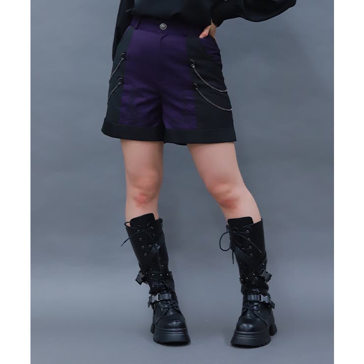 刺繍バイカラーショートパンツ | axes femme | 詳細画像7 