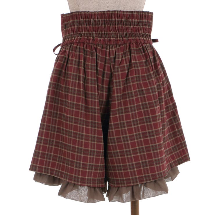 チェックタックキュロット[品番：IGAW0001232]｜axes femme