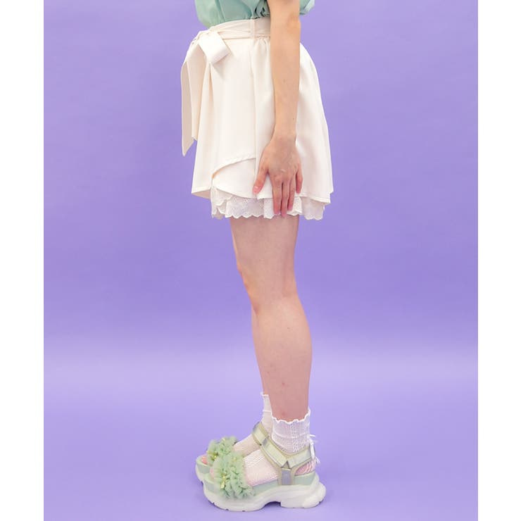 コットン裾フリルキュロット | axes femme | 詳細画像2 