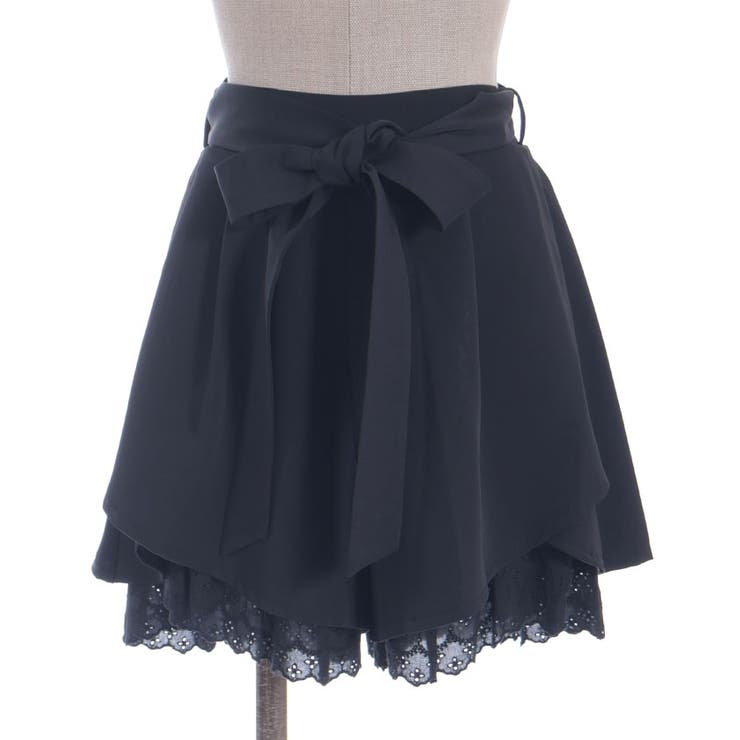 コットン裾フリルキュロット[品番：IGAW0006520]｜axes femme