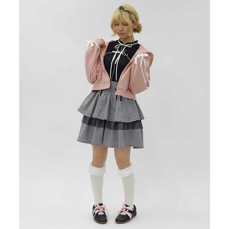 リボン付きティアードスカパン | axes femme | 詳細画像10 