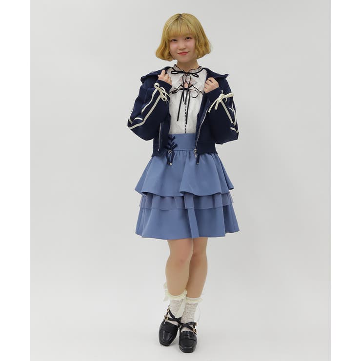 リボン付きティアードスカパン | axes femme | 詳細画像12 