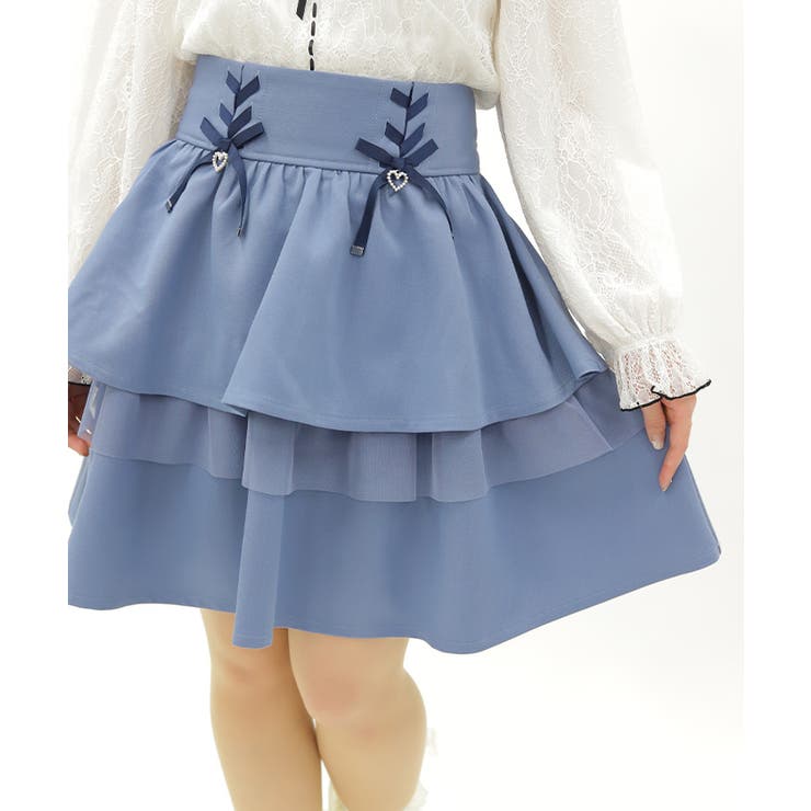 リボン付きティアードスカパン | axes femme | 詳細画像4 